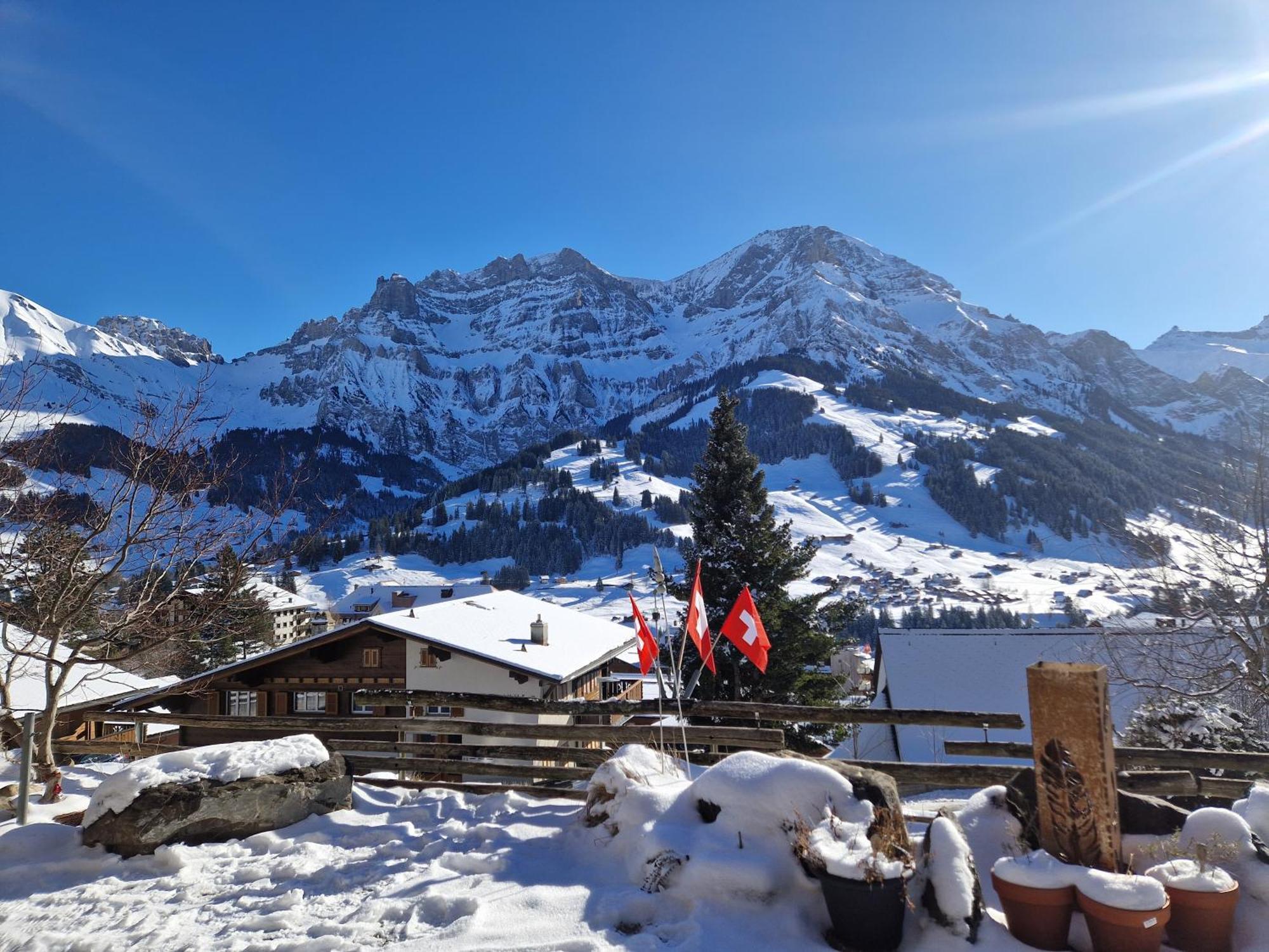 Chalet Gotthelf Gartenstudio, Ferien Mit Hund Adelboden Eksteriør bilde